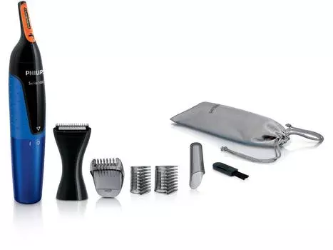 Машинка для стрижки волос в носу и бороде Philips, полностью моющаяся (Волосы на бровях/ушах) Стайлер, NT5172/16