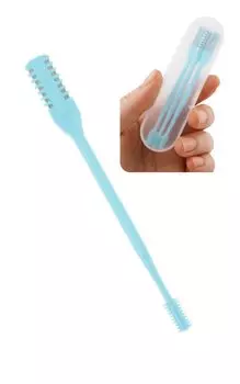 Машинка для стрижки волос в носу Этикет машинка для стрижки волос в носу с футляром Набор из 3 машинок для стрижки волос в ушах Машинка для стрижки волос в ухе [La kukuna] Мужская Женская (синий)