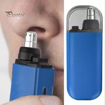 Машинка для стрижки волос в носу, ушах, 7000 об/мин, прецизионный инструмент, USB-зарядка, машинка для стрижки волос, портативный безболезненный триммер для бровей и волос на лице для мужчин, женщин, IPX7 чёрный