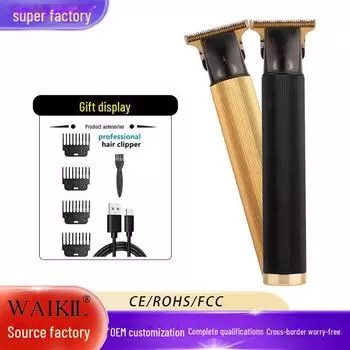 Машинка для стрижки волос в стиле ретро с USB-зарядкой чёрный