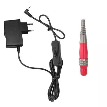 Машинка для татуировки Microblading Semi Permanent Eyeliner Lip Tattoo Pen Rose Red EU Plug
