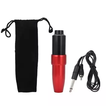 Машинка для татуировки с интерфейсом RCA, мощный мотор, ручка для подводки и затенения татуировки со светодиодной подсветкой(красный ) красный