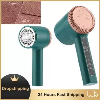 Машинка для удаления катышков с одежды, 3 передачи, USB-перезаряжаемая портативная электрическая бритва для одежды, триммер для удаления комков шерсти, пуха, дома и во время путешествий зелёный