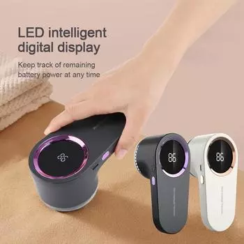 Машинка для удаления катышков с одежды LED цифровая электрическая машинка для удаления катышков с USB-перезаряжаемой тканью бритва для удаления катышков свитер темно-серого
