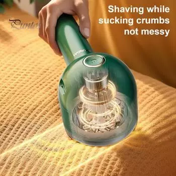 Машинка для удаления катышков, триммер для удаления катышков из ткани, 6 лезвий из нержавеющей стали, аккумулятор 1000 мАч, электрический очиститель для одежды и свитеров темно-зеленого