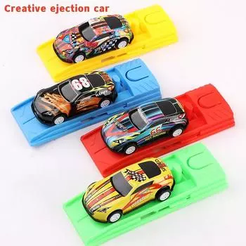 Машинка-катапульта для мальчиков и девочек Мультяшная игрушечная машинка в подарок Игрушка 1/5 шт. Суповые игрушки Цвет Случайный пластик Интерактивные игрушки Ручная работа 1Pc