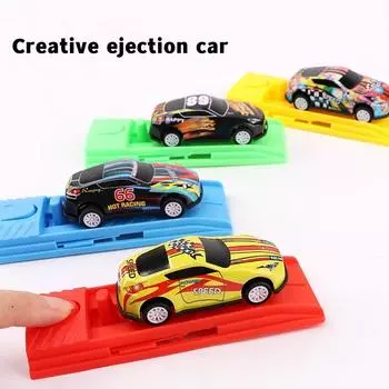 Машинка-катапульта Souptoys Интерактивные игрушки Игрушка в подарок из пластика 1/5 шт. Мальчики и девочки Мультяшная игрушечная машинка Цвет Случайный Уникальный 1Pc
