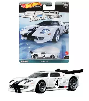 Машинка MATTEL Hot Wheels Car Culture Speed Machine Ford GT, возраст 3 года и HKC46 - [3 вверх]