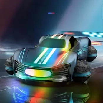 Машинка на радиоуправлении для детей, RC машинки, Машинки на радиоуправлении для дрифта, вращающиеся на 360° с огнями, гоночная машинка, 1:16 RC Truck, игрушечные машинки в подарок чёрный