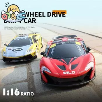 Машинка RC 1/16 35км/ч Дрифт Пульт Дистанционного Управления 2.4G 4WD Машинки на Радиостанции Скоростные Гонки Игрушки для Мальчиков Для Детей Рождественский Подарок