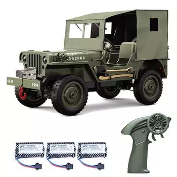 Машинка с дистанционным управлением, 2,4 ГГц, полноприводная, внедорожная, гусеничная, с фарами, тент, 1 шт.:10 Все 1 battery армия зеленый