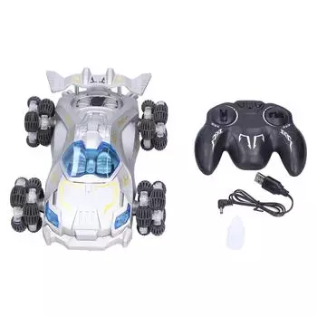 Машинка с дистанционным управлением 360 градусов Легкий дрифт 1:12 крутых фар прочная ударопрочная радиоуправляемая машинка для серебряный