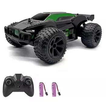 Машинка с дистанционным управлением со светодиодной подсветкой 2,4 ГГц 1/22 вседорожная машина с дистанционным управлением внедорожный автомобиль подарки для детей и взрослых 2 battery зелёный