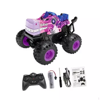 Машинка с дистанционным управлением Внедорожник, Электрическая игрушка для хобби, Гоночная игрушка RC для детей Мальчики Девочки фиолетовый