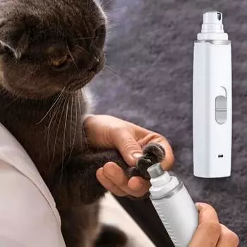 Машинки для стрижки ногтей домашних животных со съемной головкой, малошумные, простые в эксплуатации, автоматический маникюр для домашних животных белый