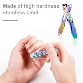 Машинки для стрижки ногтей Машинки для стрижки ногтей на ногах для толстых ногтей Предохранительный замок из нержавеющей стали Легкий брызгозащищенный острый триммер для ногтей с ловушкой
