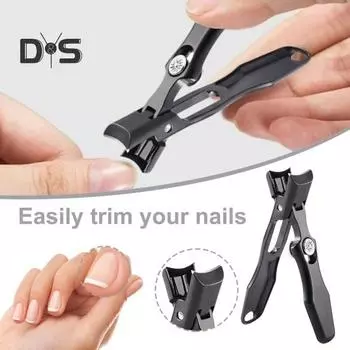Машинки для стрижки ногтей Машинки для стрижки ногтей на ногах для толстых ногтей Предохранительный замок из нержавеющей стали Легкий брызгозащищенный острый триммер для ногтей с ловушкой B