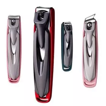 Машинки для стрижки ногтей с защитой от брызг, красочные, точные обрезки, эргономичный дизайн, маникюрный инструмент из нержавеющей стали, ножницы для ногтей S чёрный