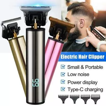 Машинки для стрижки волос Display Wireless T-outliner Электрический триммер с нулевым зазором