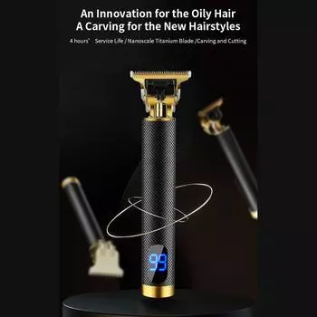 Машинки для стрижки волос градиентного цвета для мужчин, профессиональный беспроводной триммер для ухода за волосами, набор для стрижки волос синий/красный