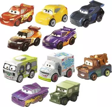Машинки Mattel Mini Racers Diecast Mini Car Variety 10 Pack MATTEL 2020 CARS mini RACERS VARIETY Disney Pixar Character Car Последний фильм 3 Crossroad /