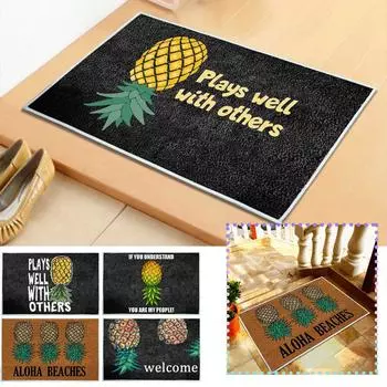 Машинная стирка бархатных напольных ковриков с кристаллами, нескользящий удобный стоячий коврик, эргономичный коврик One Size