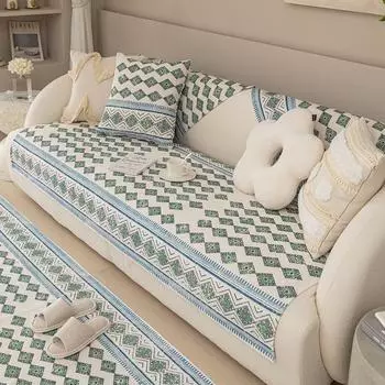 Машинная стирка, хлопково-льняная диванная подушка, скандинавская современная минималистичная ткань, нескользящие подушки для сидения, чехол для диванной подушки в этническом стиле 65*70