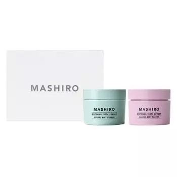 MASHIRO Отбеливающий порошок Набор ароматов Травяная мята 30 г Гранат Мята 30 г