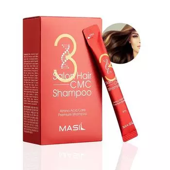 Masil 3 Salon Care CMC Shampoo Stick Pouch 8ml X20ea Travel Поврежденные волосы Выпадение волос Ослабленная кожа головы Пушистые волосы 1pack(8ml X 20ea)