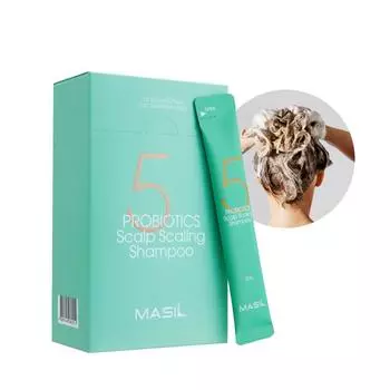 Masil 5 Probiotics Scalp Scaling Shampoo 8 мл X 20 шт. Скраб для кожи головы для сухого массажа Уход за кожей головы Идеальный уход за волосами, делающий волосы здоровыми поврежденными 1pack(8ml X 20ea)