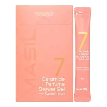 MASIL 7 CERAMIDE PERFUME SHOWER GEL STICK POUCH (SWEET LOVE) Парфюмированный гель для душа с керамидами и ароматом ириса 20*8мл