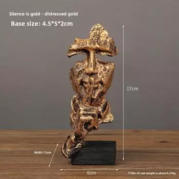 Mask Abstract Figurine Resin Sculpture For Living Room Office Decoration Gift StyleA