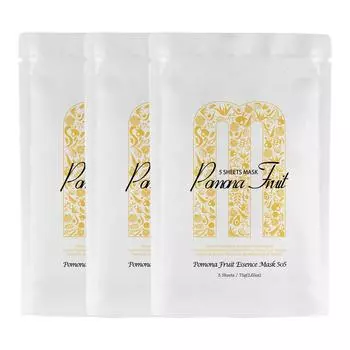 Маска-эссенция Miyu Goddess Pomona Essence Mask Секрет прекрасной кожи Domestic Gaia Essence, набор из 3 предметов, 15 упаковок, которая увлажняет и придает сияние коже!