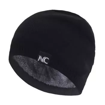 Маска Балаклава, мужская зимняя вязаная шапка, шапка, женские зимние шапки для мужчин, шапка Skullies Beaines, мягкий толстый теплый чепчик, мужская кепка, шапка 55-63cm чёрный