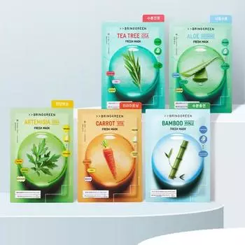 Маска Bring Green Fresh 1 шт., 5 видов tea tree cica