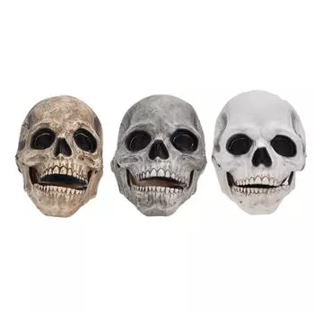 Маска черепа на Хэллоуин, полная маска для косплея на Рождество, Пасху, Новый год Dark Gray