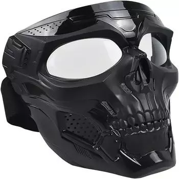 Маска черепа, полнолицевые защитные очки — ветрозащитные, тактические очки для езды на велосипеде и мотоцикле на открытом воздухе с застежкой на шнурке для взрослых