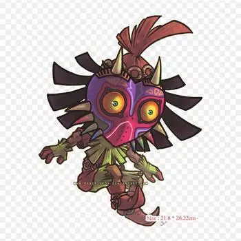 Маска Chibi Kid The Legend of Majora s The Legend Of Tw, термопереносная печать, виниловые нашивки, наклейки для одежды, аппликации «сделай сам», моющиеся нашивки