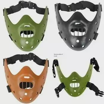 Маска демона из смолы, вдохновленная Ганнибалом — мужская маска для лица в черном, зеленом и кофейном цветах Black