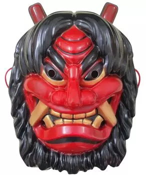 Маска демона Маска демона Маска демона для лица Сэцубун Косплей Аксессуары Маска Сэцубун Маска для метания бобов Маска для убийства демонов День Сэцубун Фестиваль школы тэнгу красный