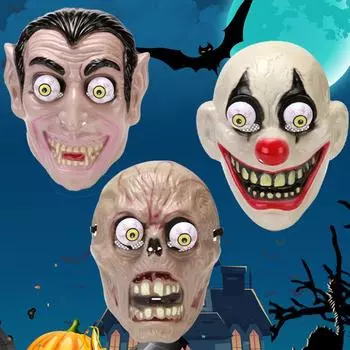 Маска демона, вампира, зомби, клоуна, глазное яблоко, ужас, призрачный фестиваль 1 шт. красный