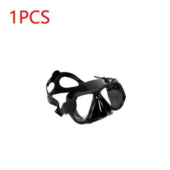 Маска для дайвинга, очки для плавания, подводная трубка, силиконовая юбка, панорамное HD из закаленного стекла, противотуманное покрытие для взрослых и молодежи, с крышкой для носа