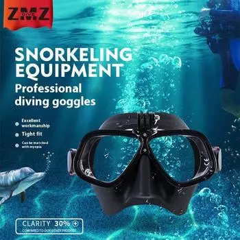 Маска для фридайвинга для взрослых 100cc чёрный