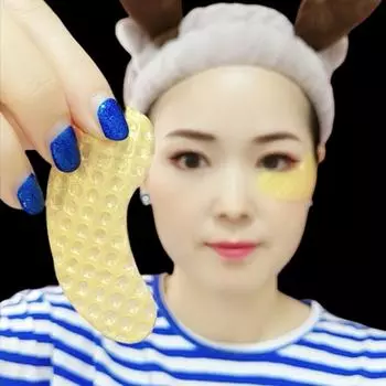 Маска для глаз Crystal Crescent Plaid Средства по уходу за кожей для женщин Не спите до позднего ухода за кожей вокруг глаз Золотая маска для глаз 3 sets