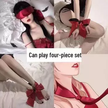 Маска для глаз из шелкового атласа в стиле Лолиты для пар с удобными лямками One Size