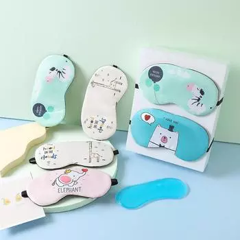 Маска для глаз, козырек для сна, дышащая маска для снятия напряжения с глаз, детская студенческая общежития, спальная маска для глаз со льдом, женская Pig 20*10cm