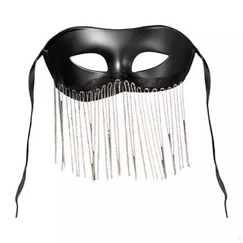 Маска для глаз с кисточками Костюм Половина для клуба Женщины Мужчины Одеваются Праздник чёрный