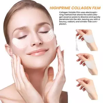 Маска для глаз с коллагеном EELHOE устраняет мелкие морщинки, отечность, темные круги, увлажняет, укрепляет и подтягивает кожу вокруг глаз 2pcs