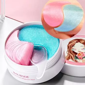 Маска для глаз с коллагеном Sakura и гиалуроновой кислотой, глубоко увлажняет и питает сухую кожу вокруг глаз, увлажняет и укрепляет кожу, 30 пар/флакон