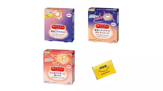 Маска для глаз, шеи и ног Kao Megrhythm Assorted с бонусом (недушистый)